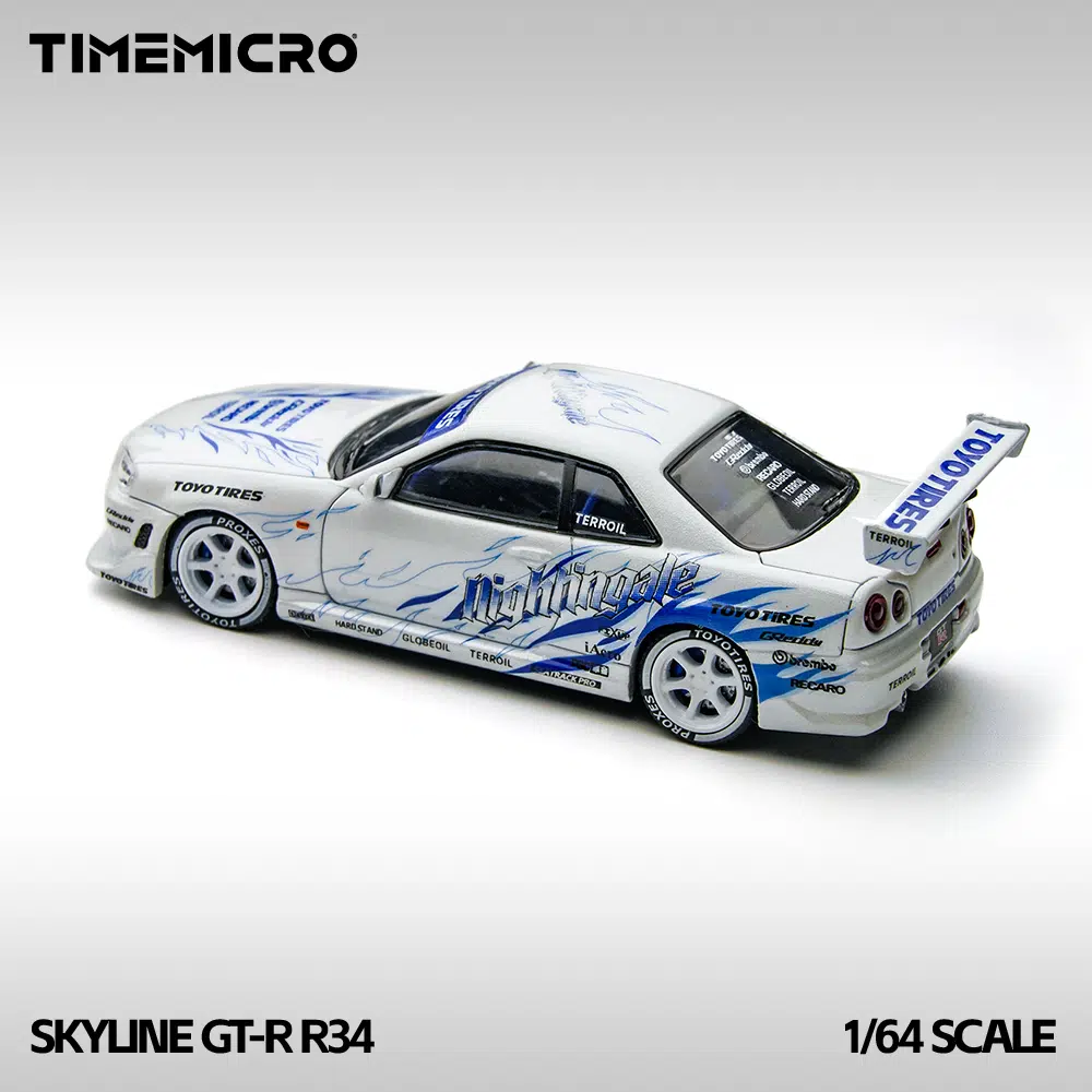 Timemicro Nissan Skyline GT-R R34 Nightingale 1/64 Ölçek Diecast